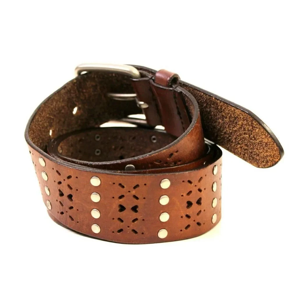 Calvin Klein BROWN REAL LEATHER 1 3/4